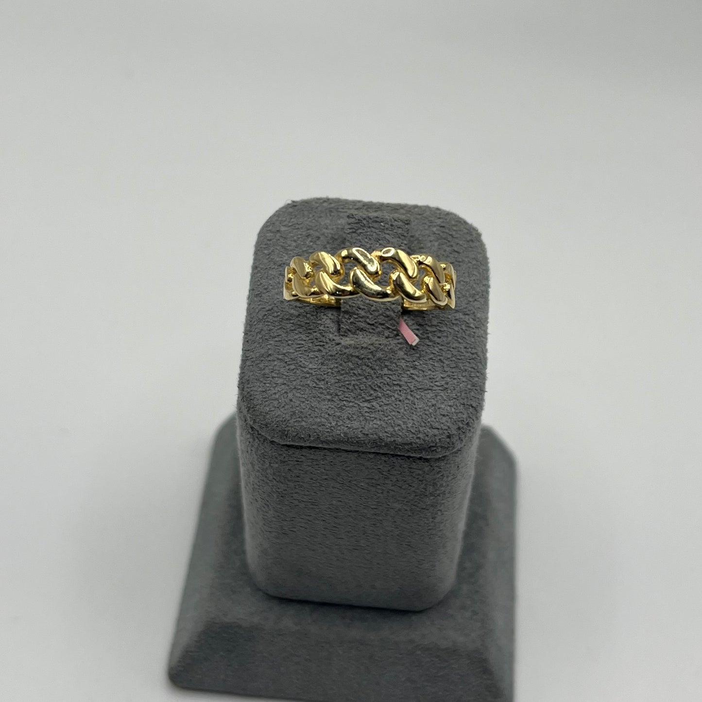 14K Gold Cuban Band Ring (Unisex)