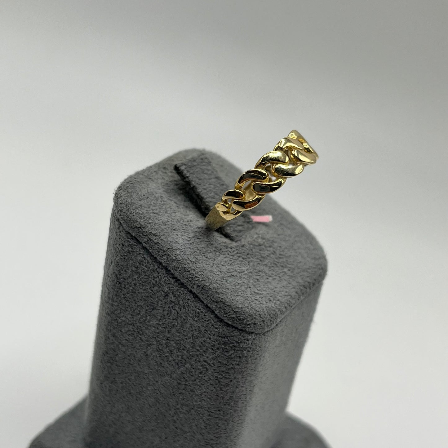 14K Gold Cuban Band Ring (Unisex)