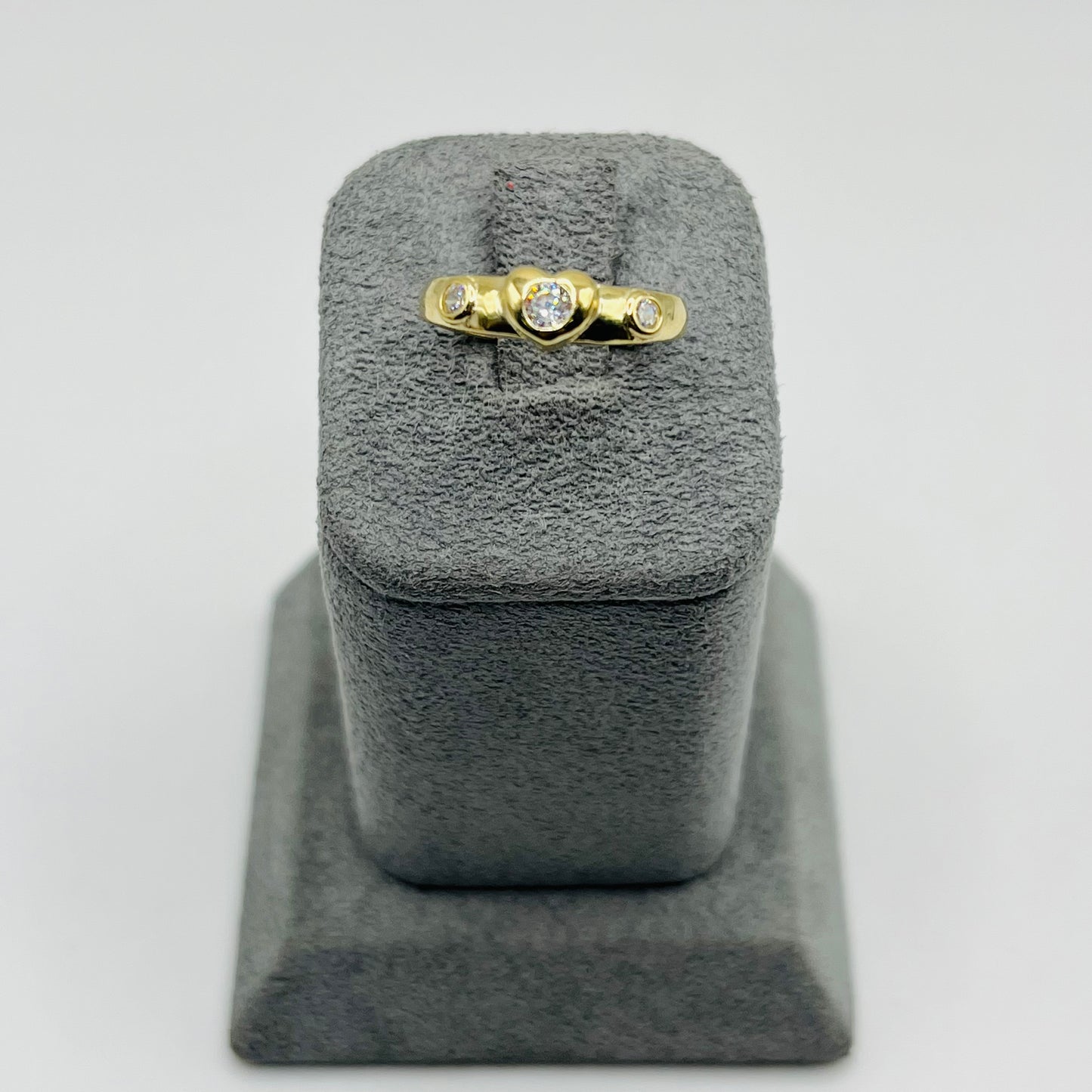 10k Gold Heart Cz Toe Ring