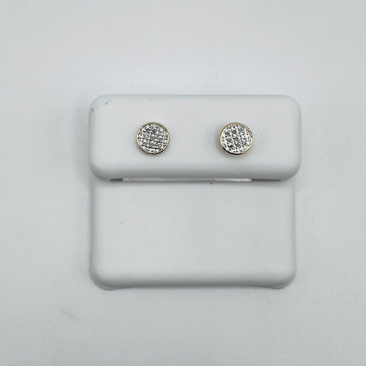 6mm Round Baby Flat Diamond Earrings
