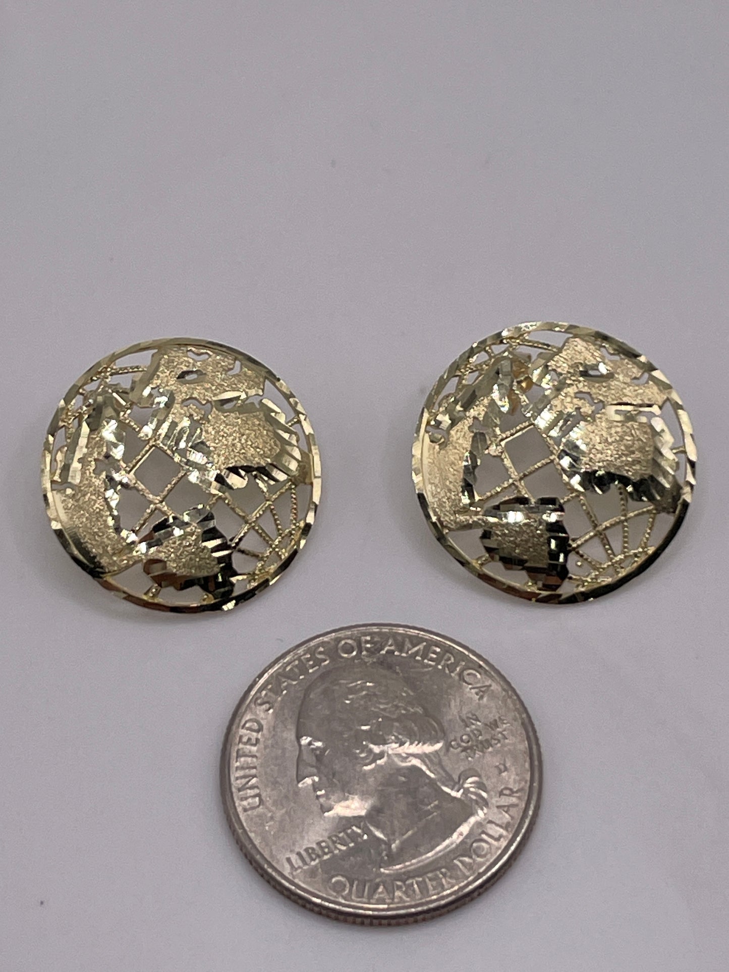 10K Gold Globe Earrings