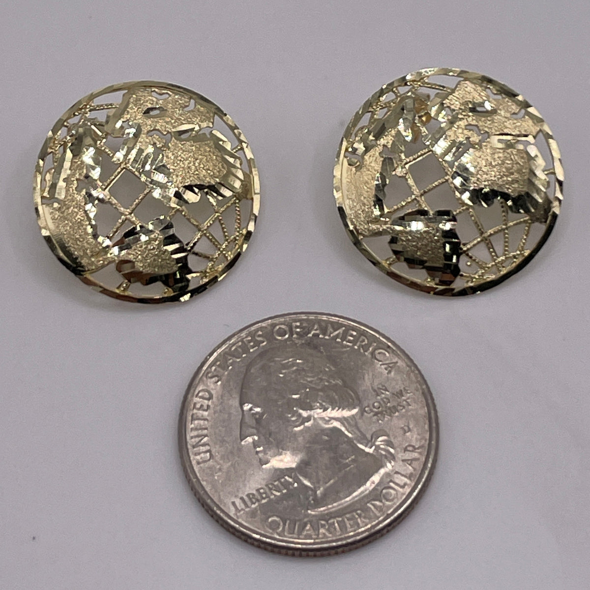 10K Gold Globe Earrings