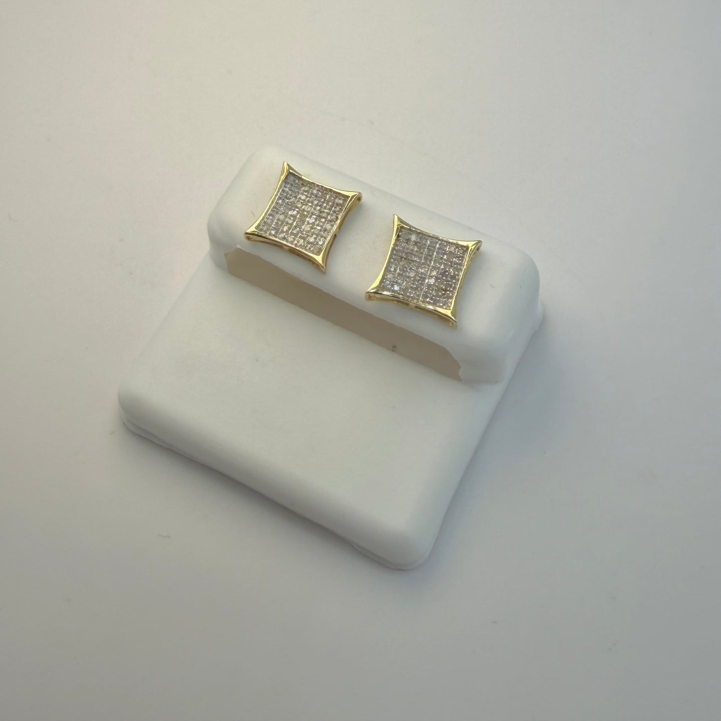 10K Gold Diamond Kite Earrings