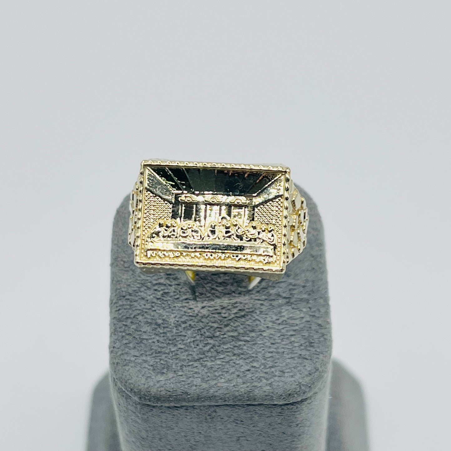 10K Gold Last Supper Nugget Ring (M)