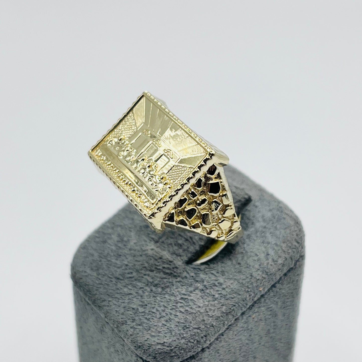 10K Gold Last Supper Nugget Ring (M)