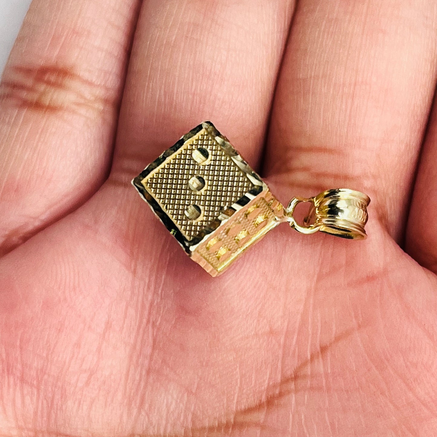 10K Gold Dice Charm