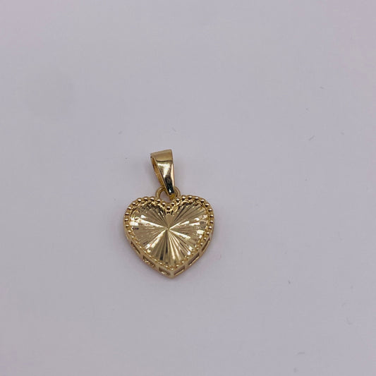 14K Gold Fancy Heart Charm