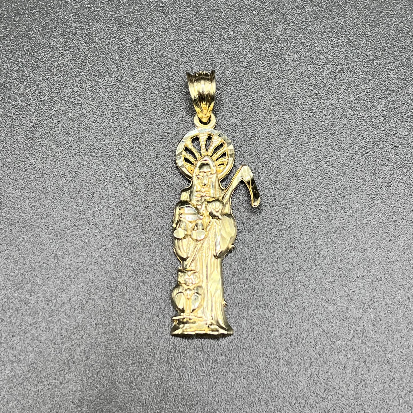 10K Gold Santa Muerte Charm