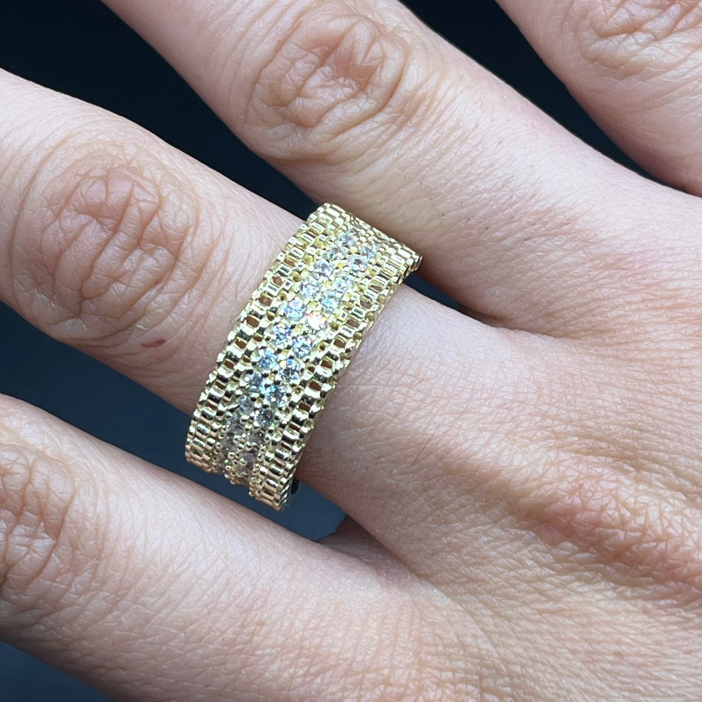 10K Gold RX CZ band