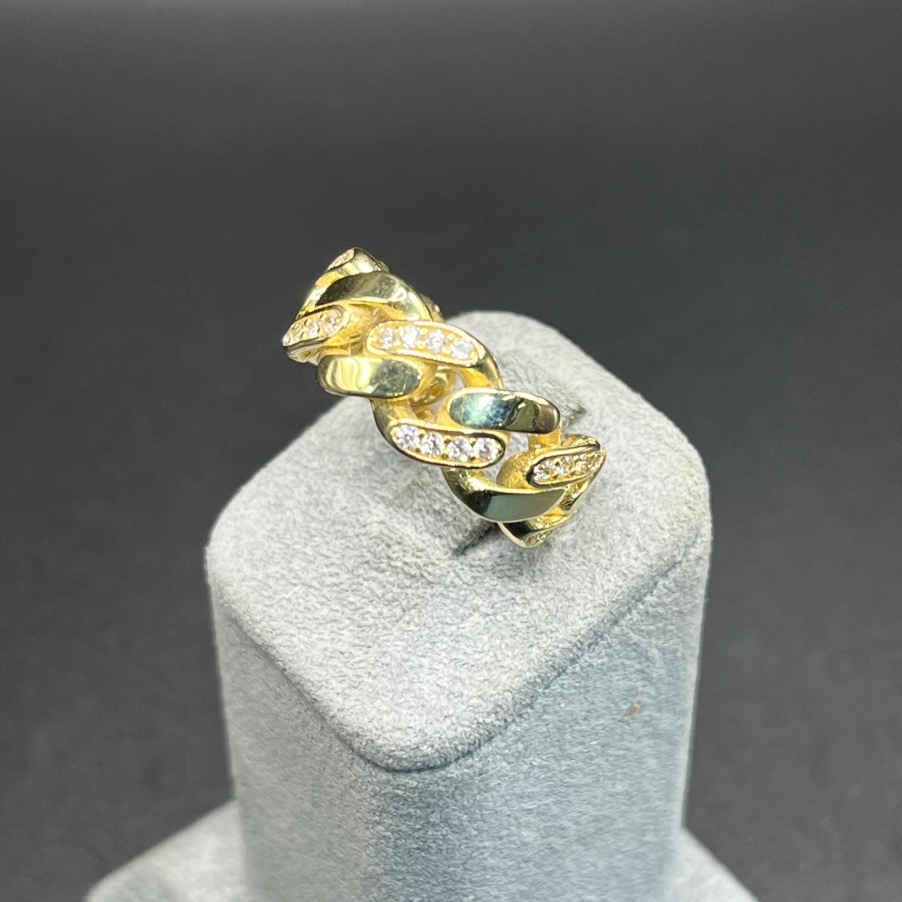 10K Gold CZ Miami Cuban Band (8mm) 