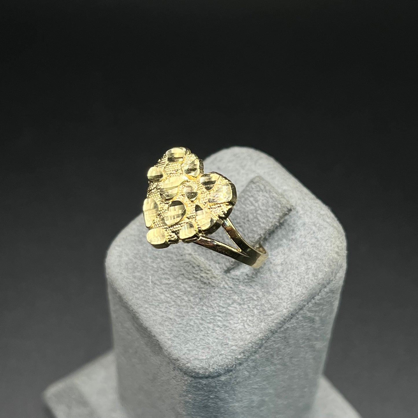 14K Gold Heart Nugget Ring (Large)