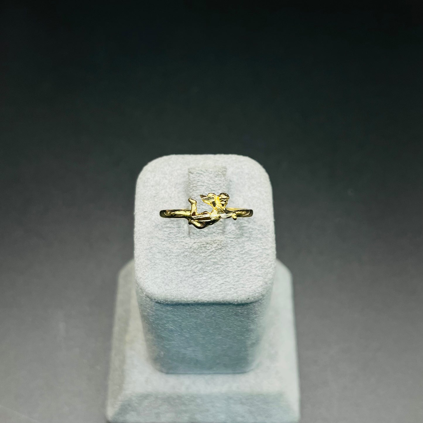 10K Gold Dainty Cherub (Angel) Ring