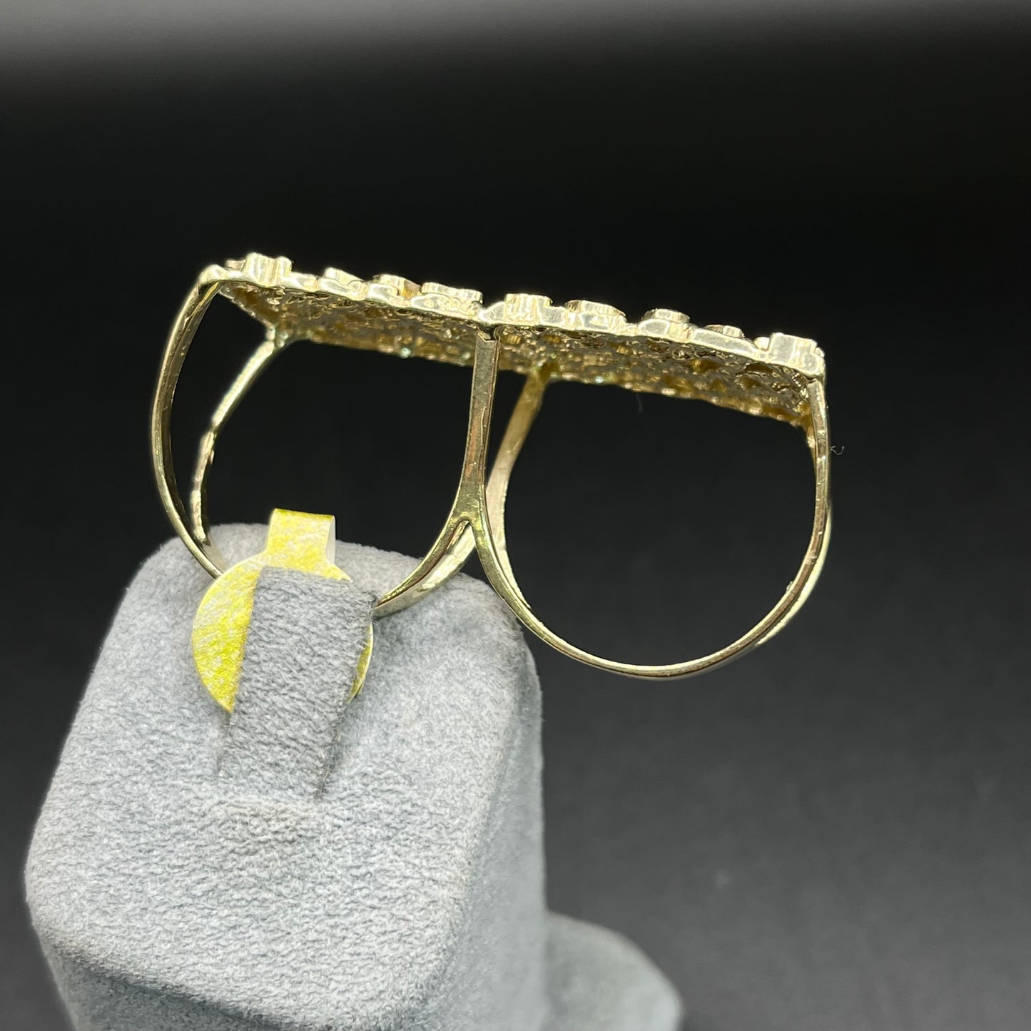 14K Gold Two-Finger Nugget Ring