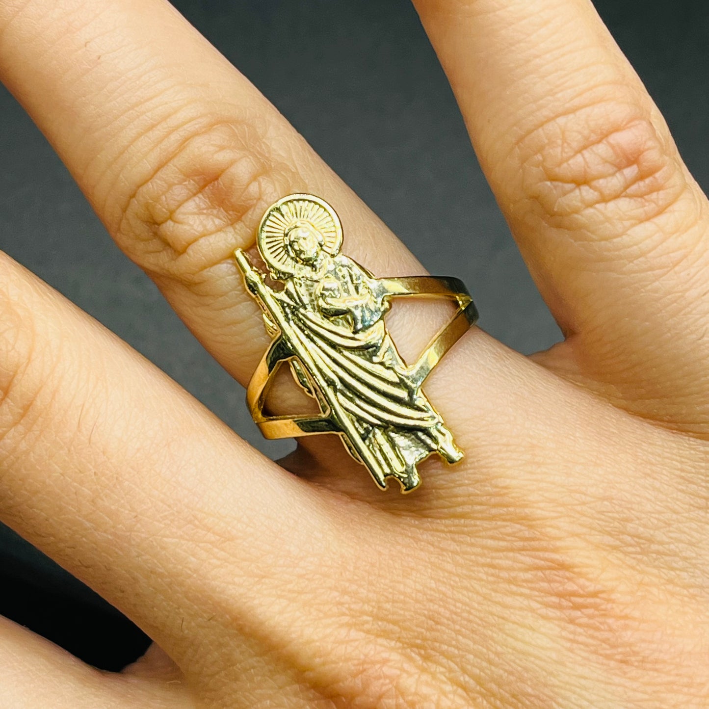 14K Gold San Judas Ring (Sm)