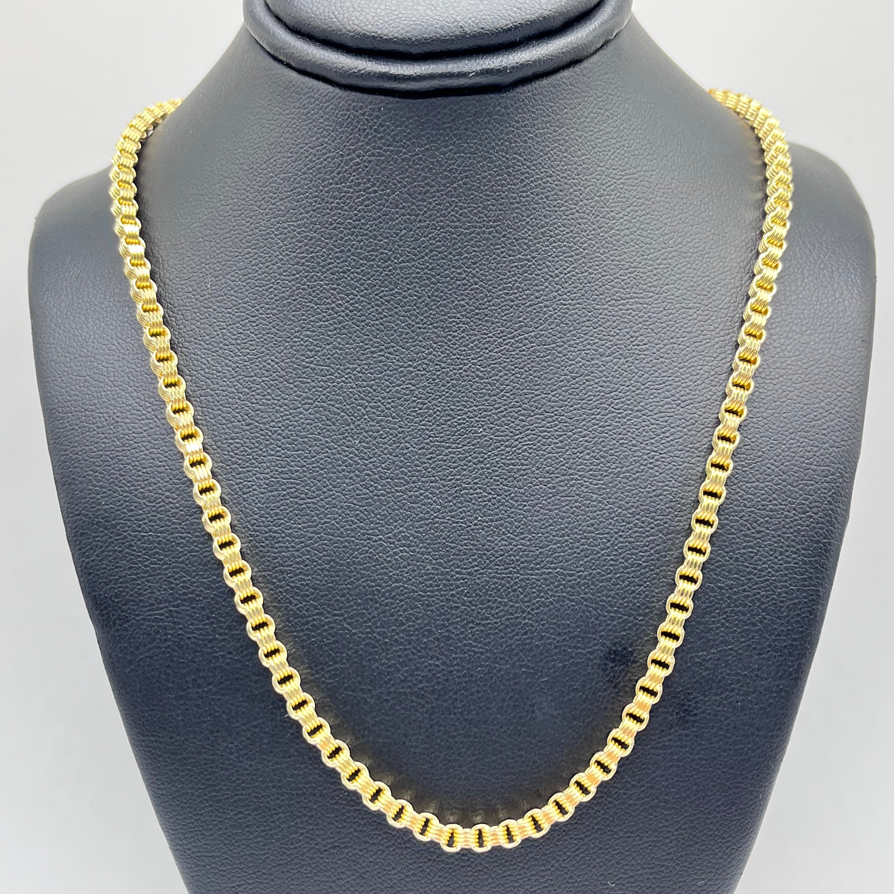 10K Gold 4mm Hollow Franco Chain