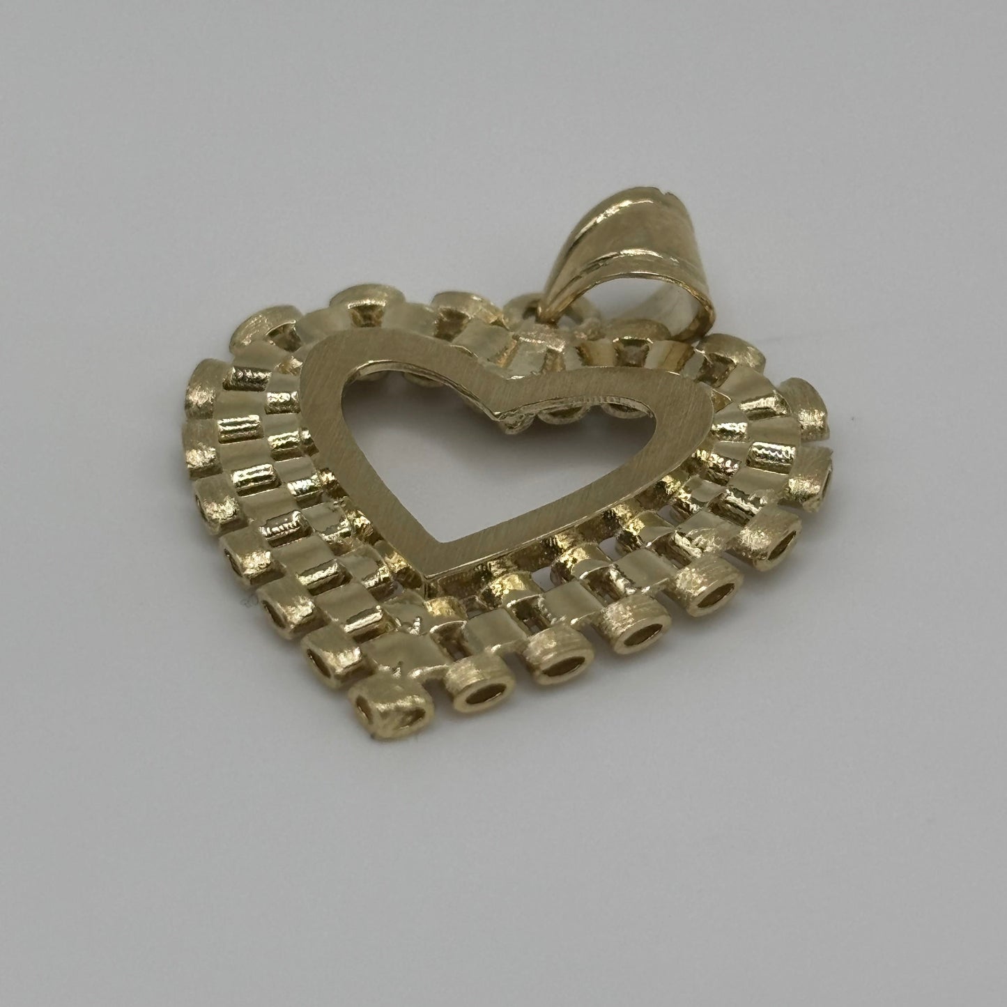 10k Gold Double Open Heart Rx Charm (26mm)