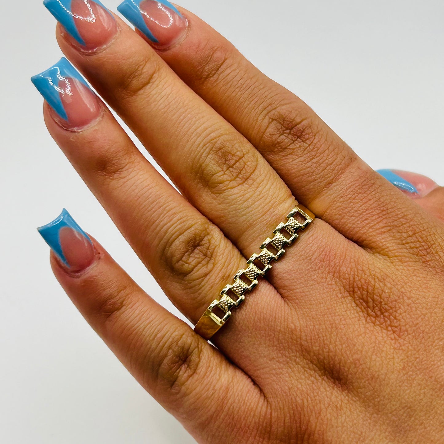 10K Gold 5mm Two Finger RX Ring