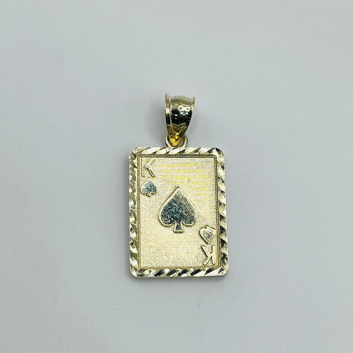 10K Gold King of Spades Charm