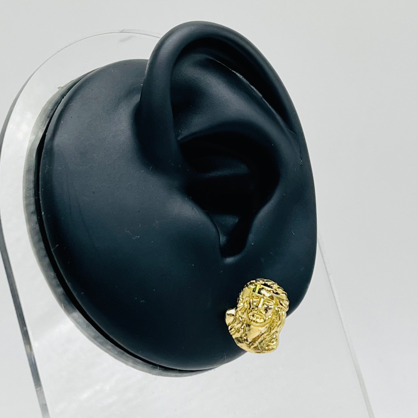10K Gold Jesus Piece Earrings