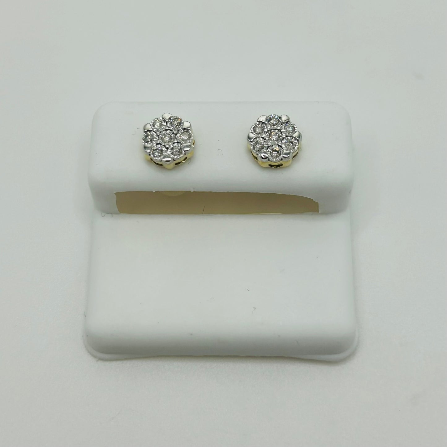 10KY Diamond Flower Earrings 0.24ctw