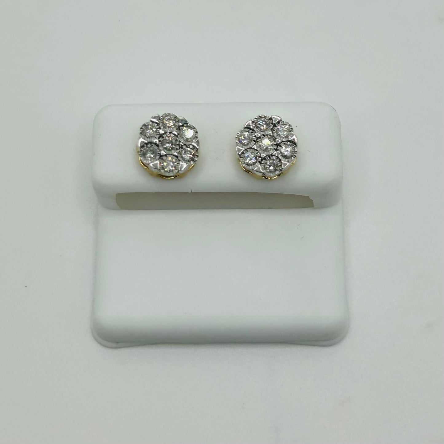 10KY Diamond Flower Earrings 0.35ctw