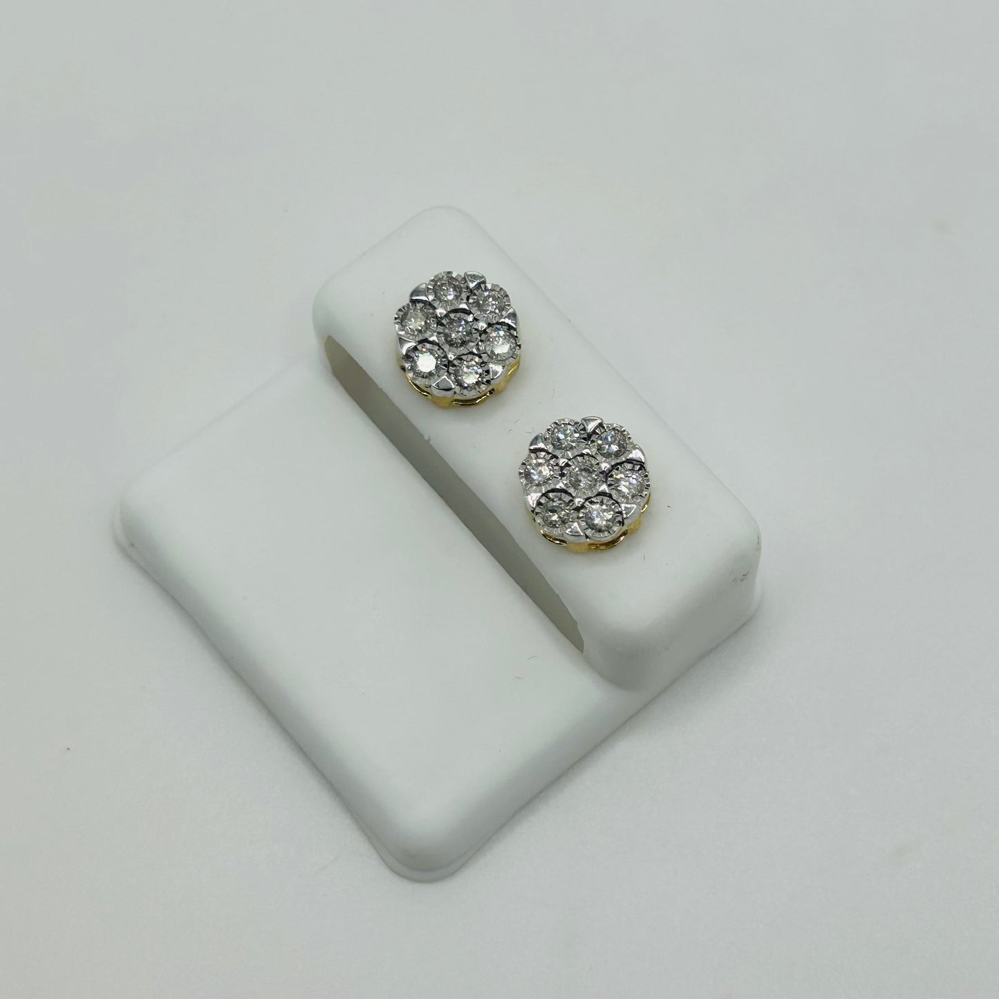 10KY Diamond Flower Earrings 0.35ctw