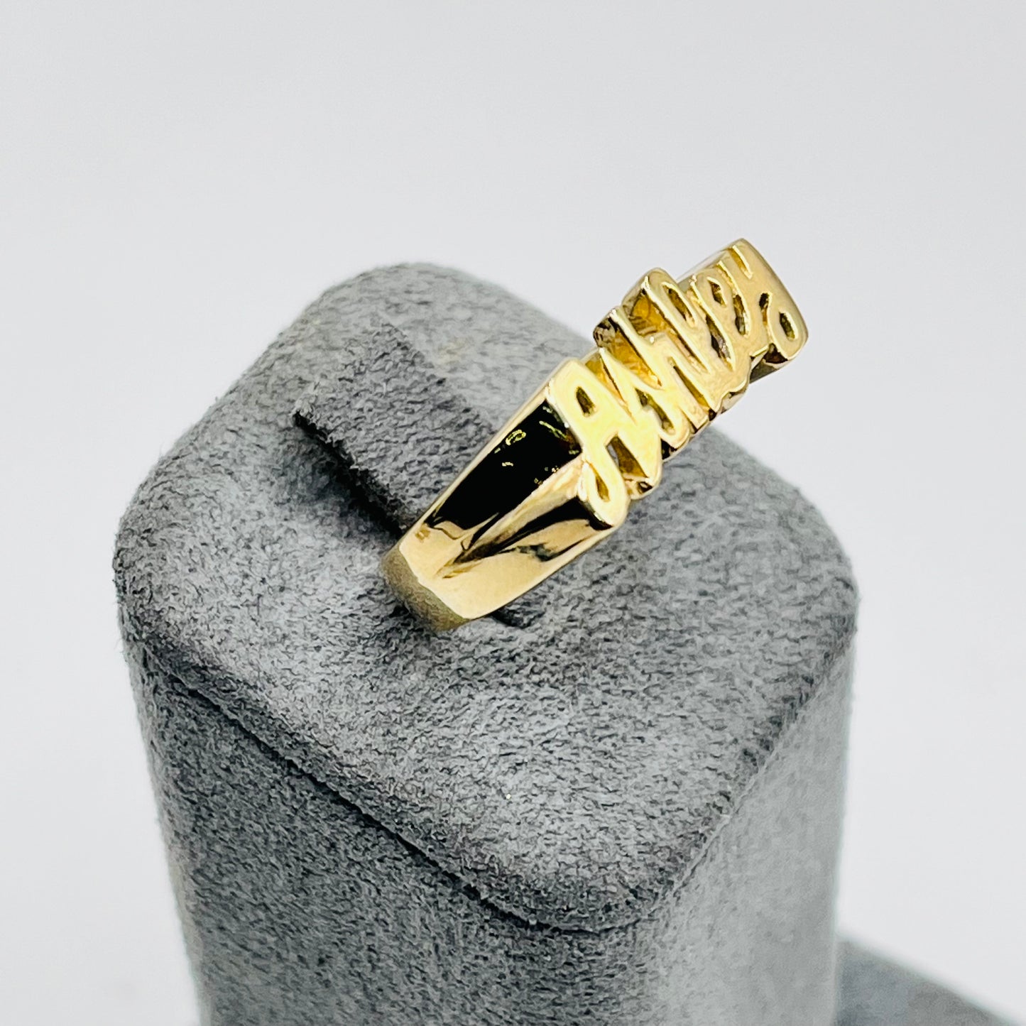 14k Gold Custom Name Ring