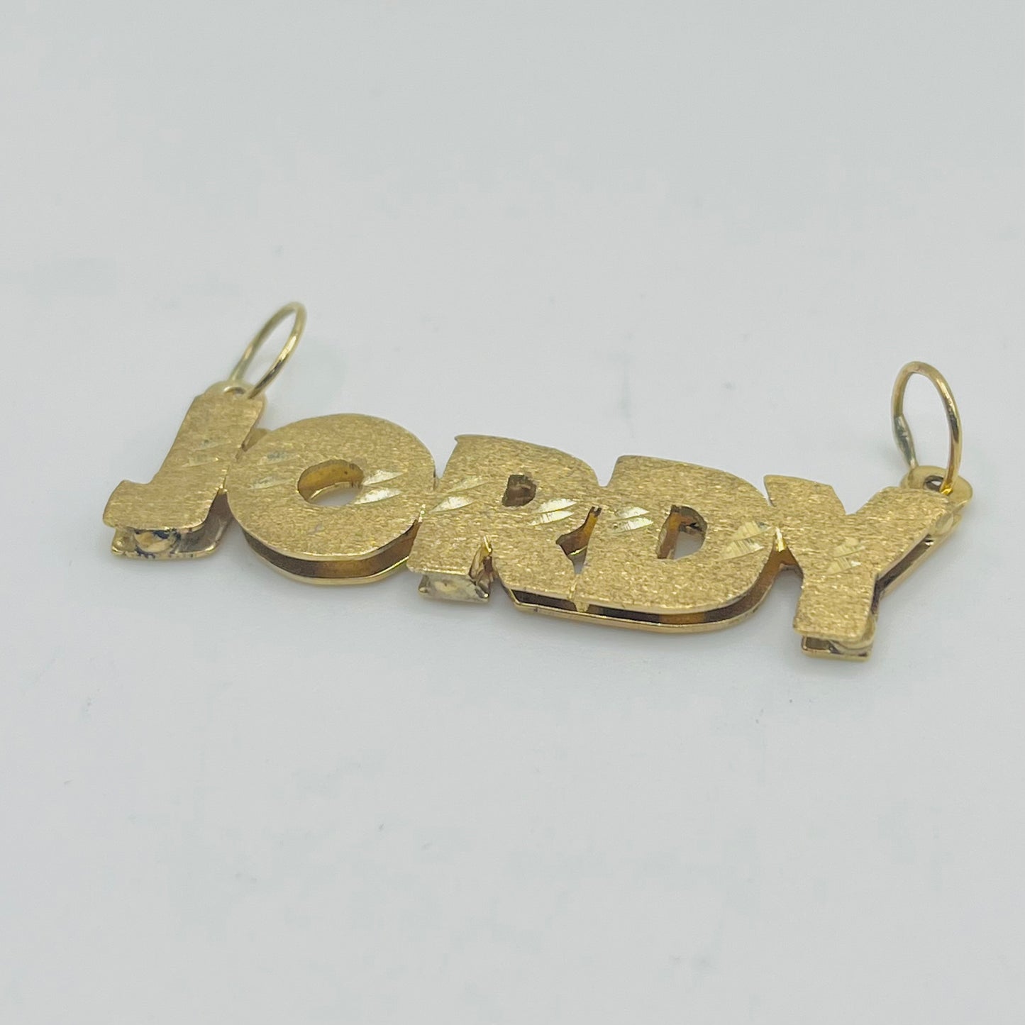 10K Gold Double Nameplate All Caps (custom)