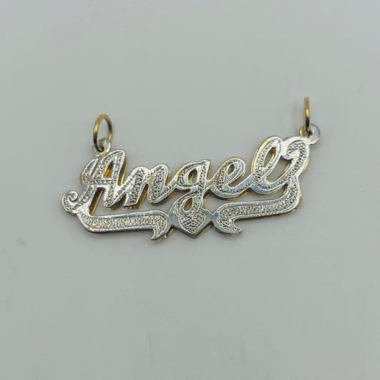 10K Gold Two Tone Double Nameplate