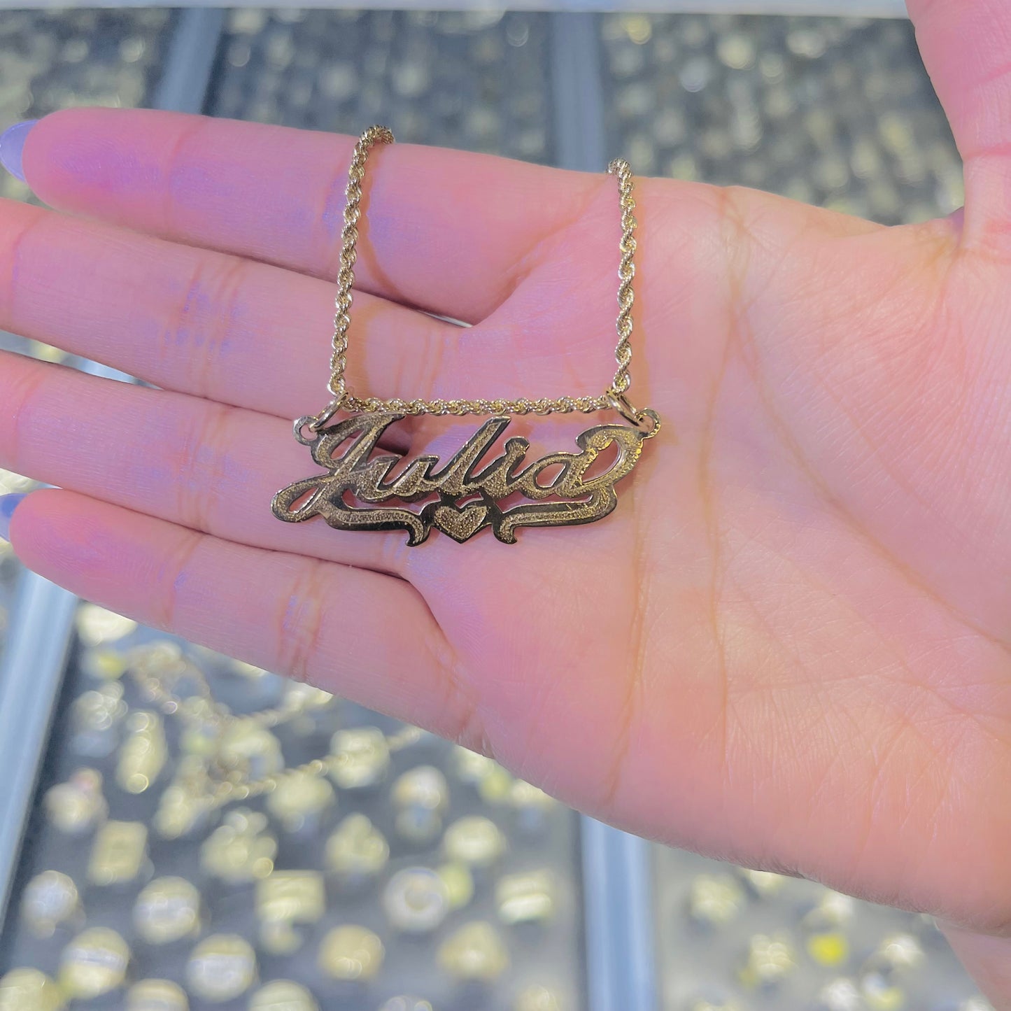 10K GOLD Fancy Single Nameplate (custom)