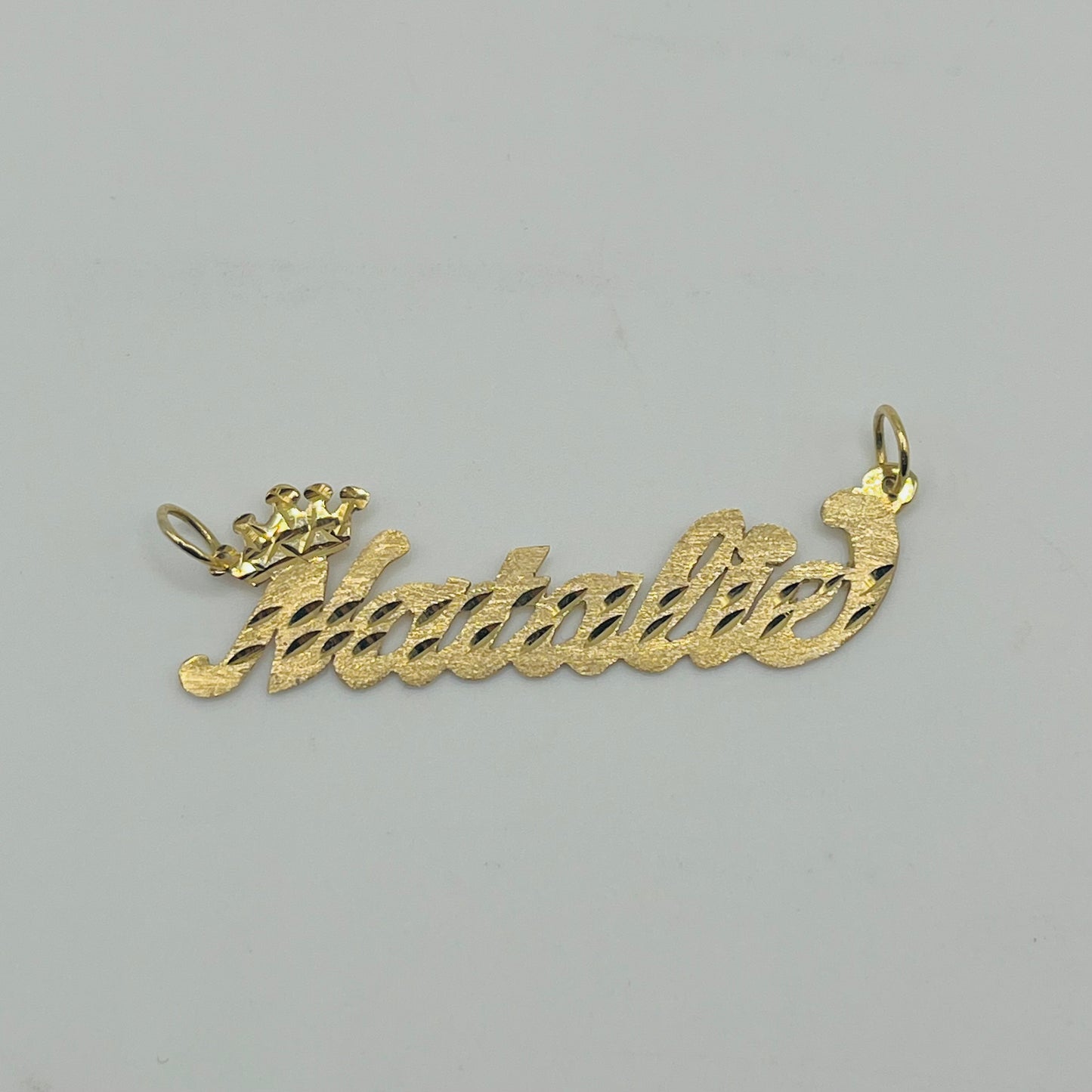 10K Gold Classic Nameplate with Crown (custom)