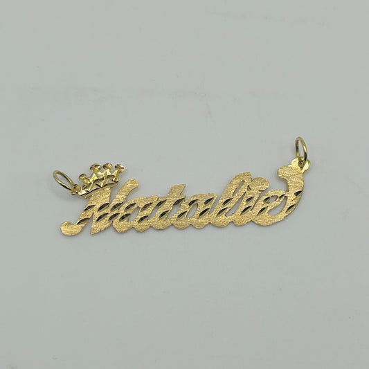 10K Gold Classic Nameplate with Crown (custom)