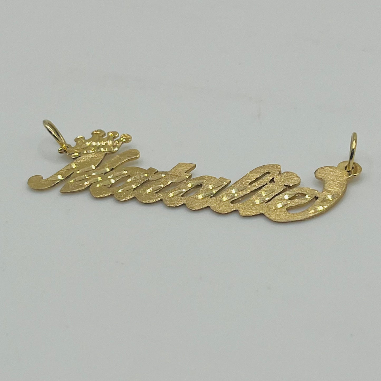 10K Gold Classic Nameplate with Crown (custom)