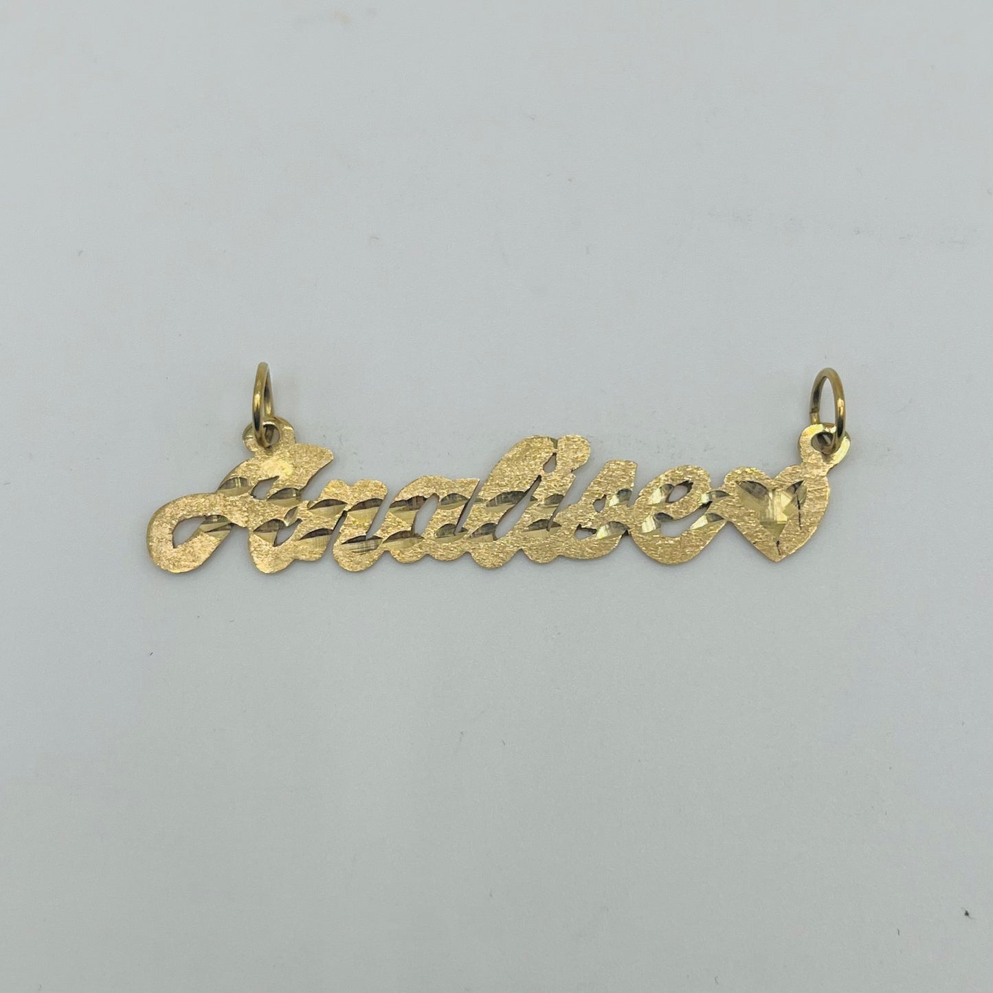 10K Gold Classic Nameplate with Heart (custom)