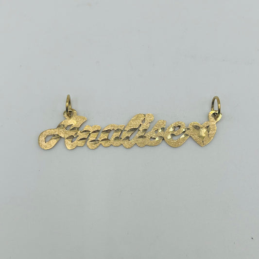 10K Gold Classic Nameplate with Heart (custom)