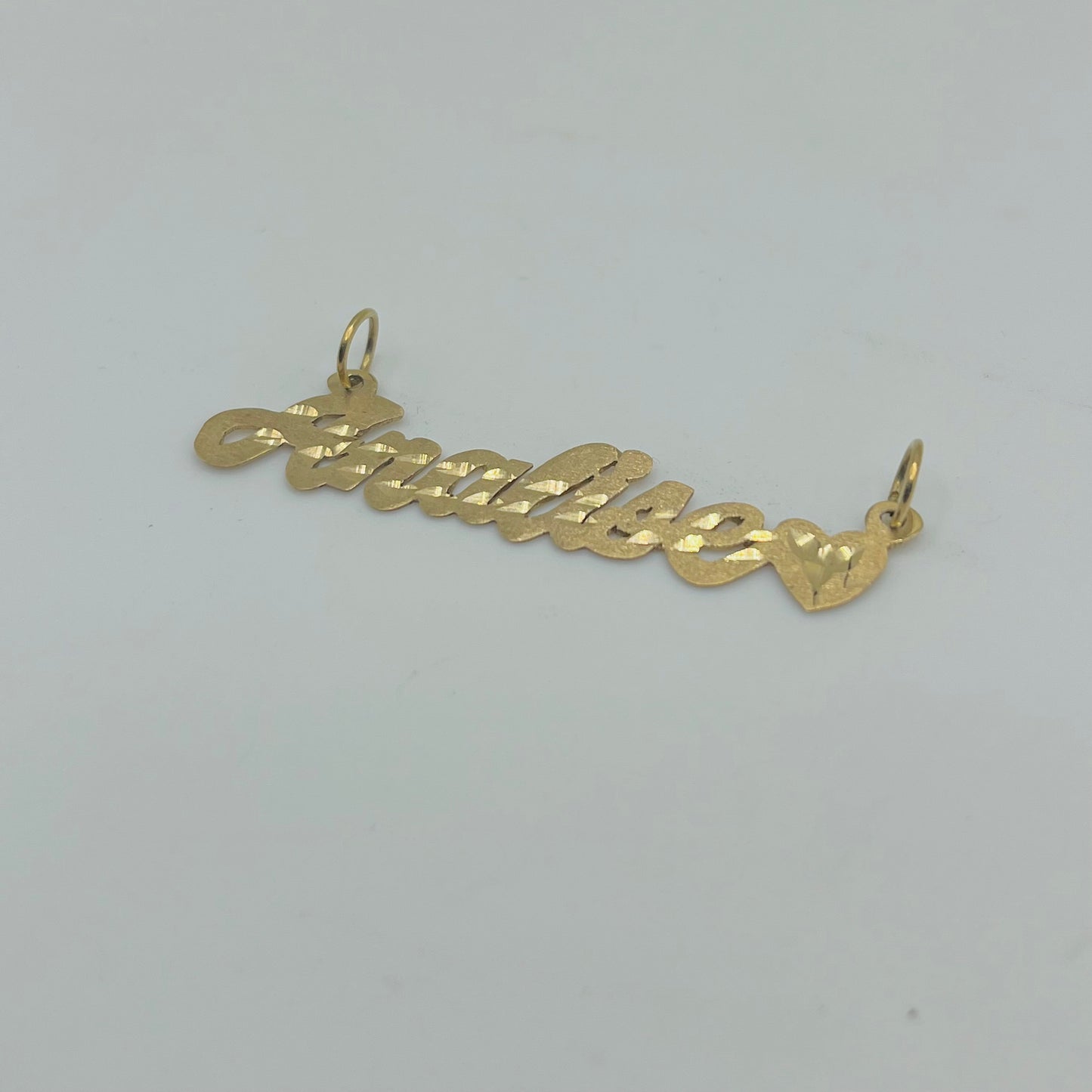 10K Gold Classic Nameplate with Heart (custom)