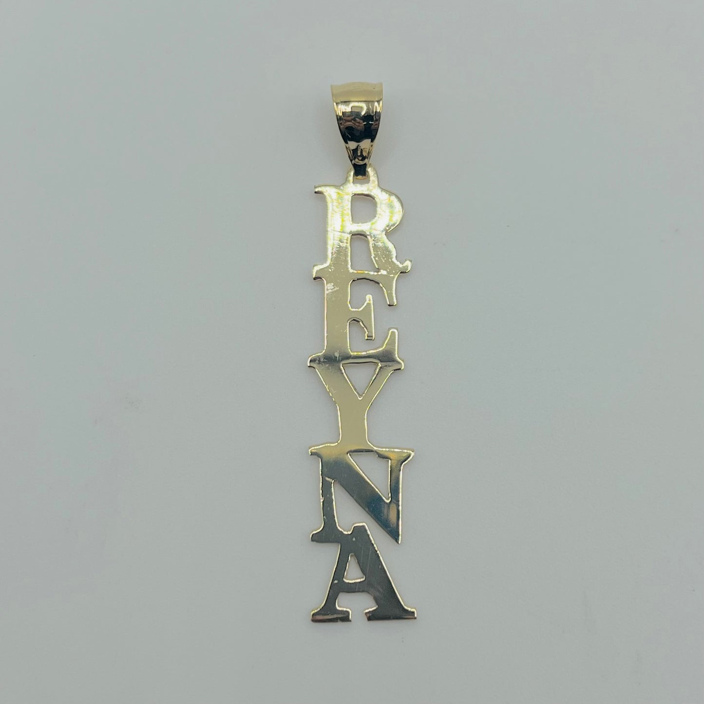 10K Gold High Polish Vertical Nameplate (custom)