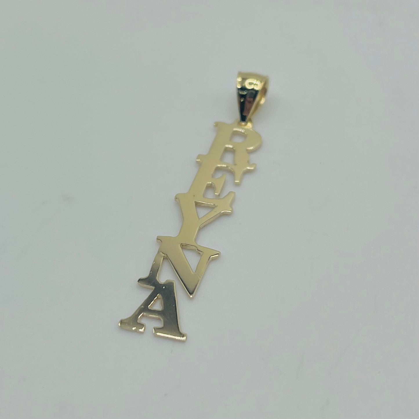 10K Gold High Polish Vertical Nameplate (custom)