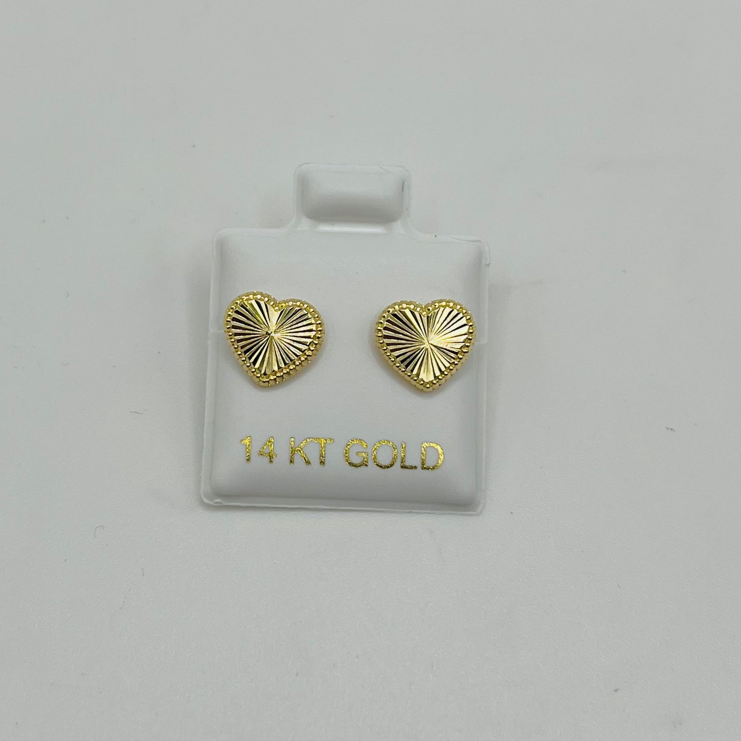 14k Gold Classic Heart Earrings (Screwback)