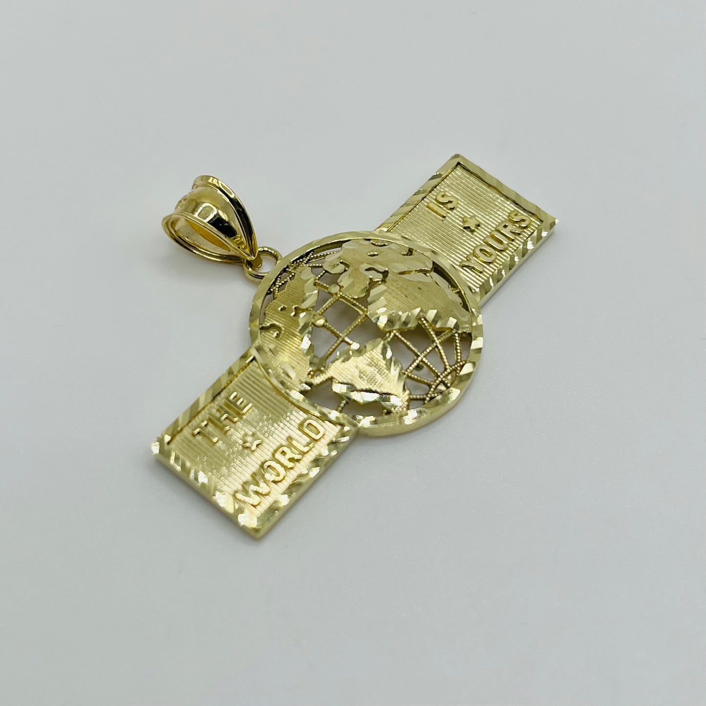 10k Gold World is yours Globe Charm