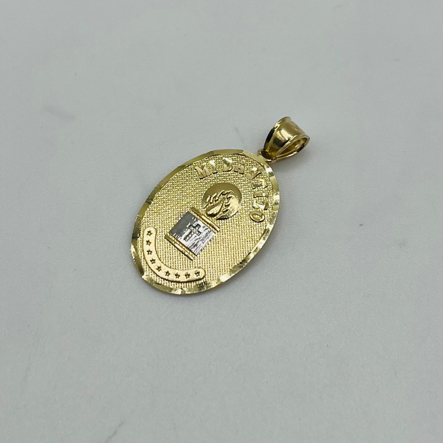 14k Gold Mi Bautizo Two Tone Charm