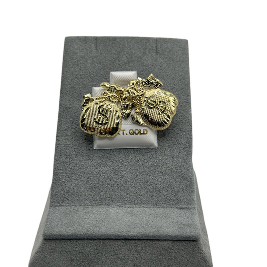 10K Gold Moneybag 2 Earrings