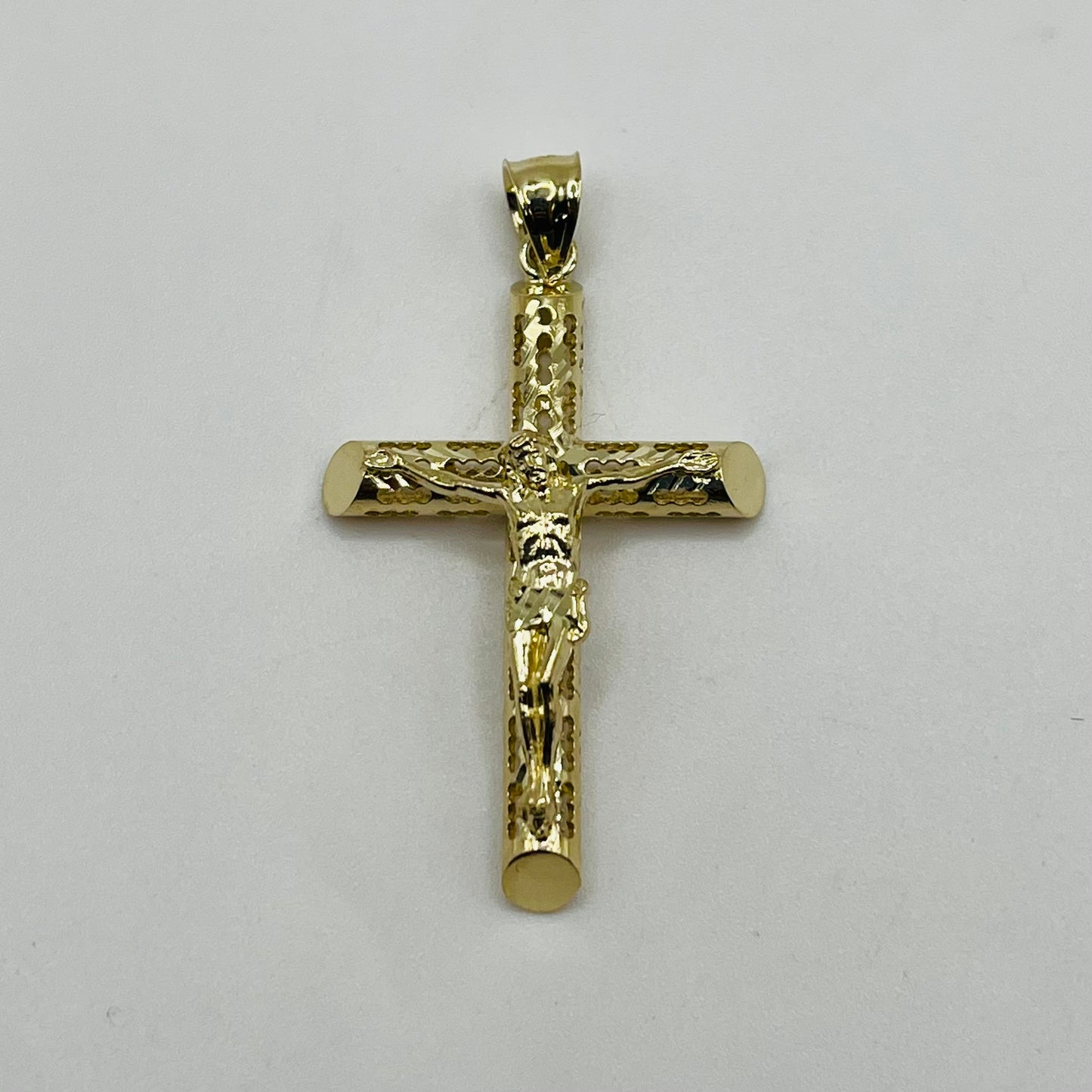10k Gold Anointed Crucifix Cross Charm (M)