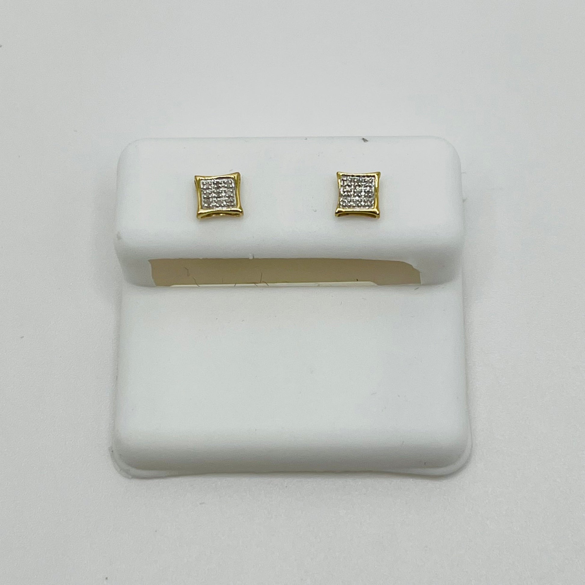 10K Gold Diamond Kite Earrings | Face Size: 5mm