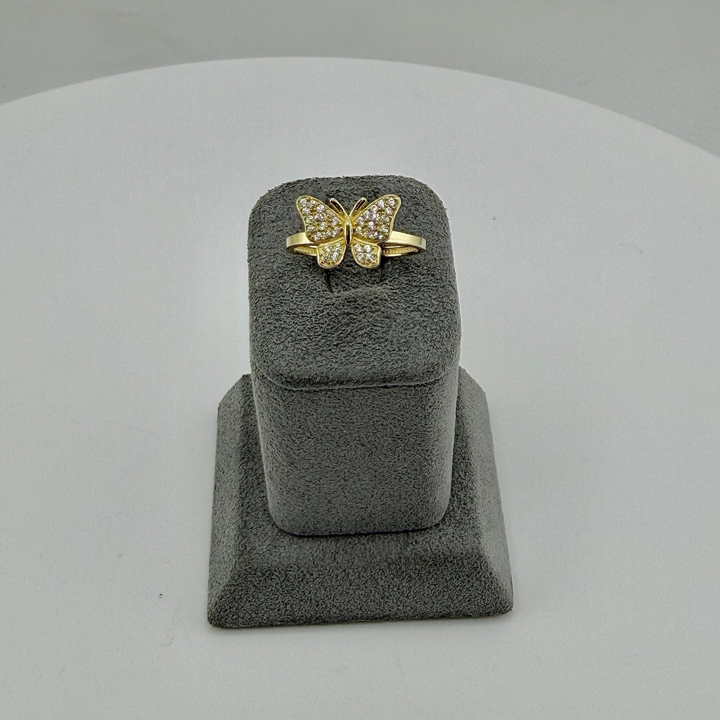 10k Gold Flutter Cz Ring