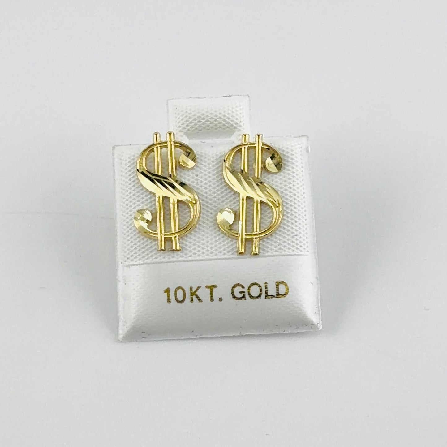 10k Gold Money Sign Earrings (Regular)