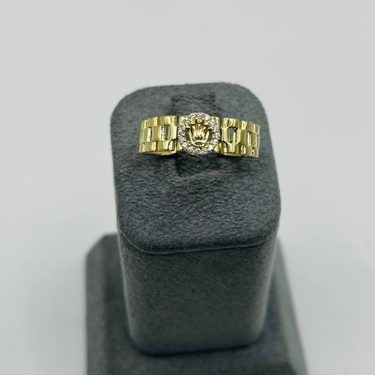 10k Gold Rx Crown Rx Band Ring