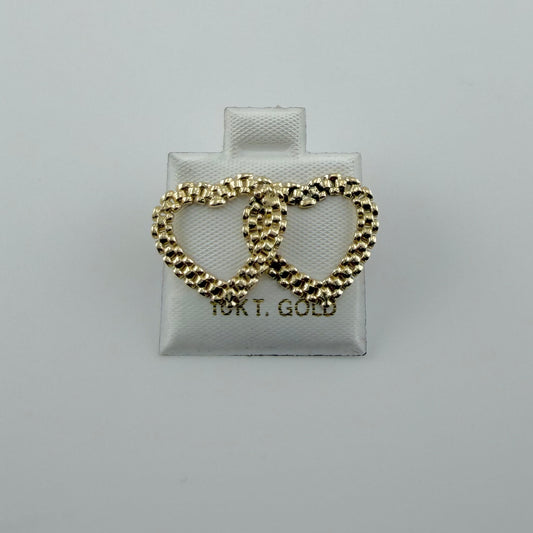 10K Gold RX Heart Earrings (extra small)