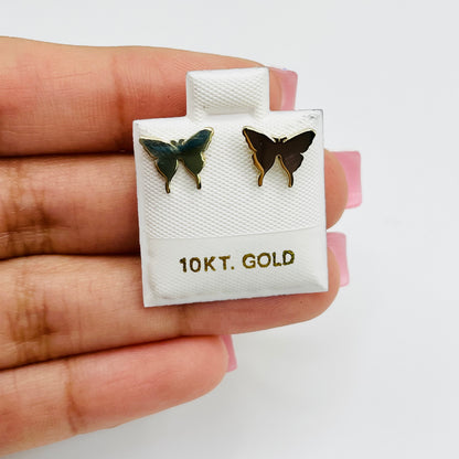 10K Gold Butterfly Earrings