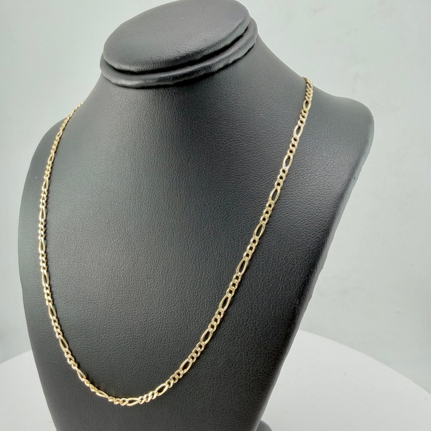 10k Gold 2mm Dc Figaro Chain